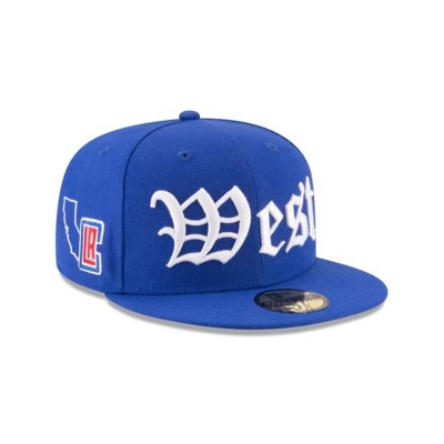 Los Angeles Clippers Gorra | New Era NBA League Script 59fifty Fitted Cap Mexico - Azules